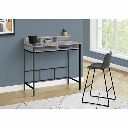 DAPHNES DINNETTE 48 in. Computer Desk with Standing Height Grey & Black DA3079082